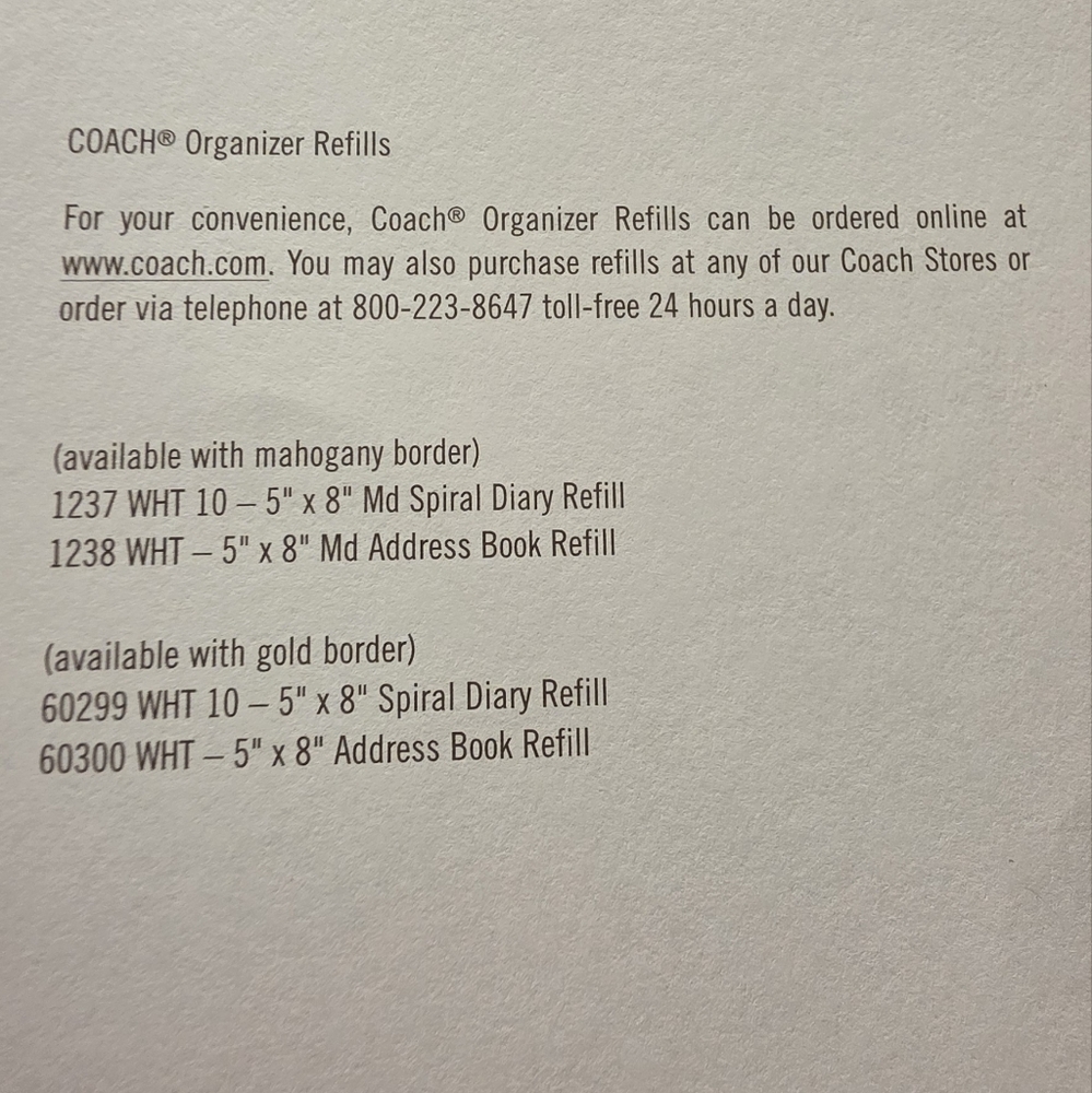 Coach 2009 Planner/Address Portfolio - Picture 11 of 11